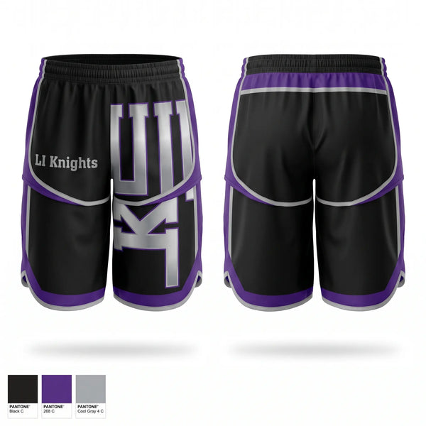 Womens Shorts, LI Knights, Women's Volleyball, Teamtime, Team time, sublimation, custom sports apparel, team uniforms, spirit wear, spiritwear, sports uniforms, custom shirts, team store, custom team store, fundraiser sports, apparel fundraiser