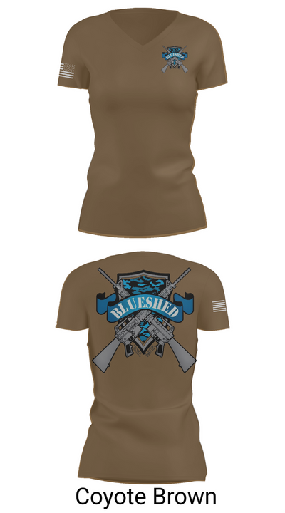 Blueshed Gun Shop 36061412 Women's Short Sleeve V-neck Shirt - 8