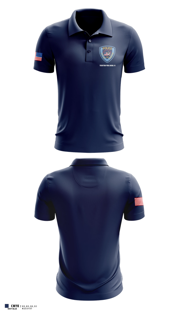 Short Sleeve Performance Polo, Trenton Police Department, Police, Teamtime, Team time, sublimation, custom sports apparel, team uniforms, spirit wear, spiritwear, sports uniforms, custom shirts, team store, custom team store, fundraiser sports, apparel fundraiser