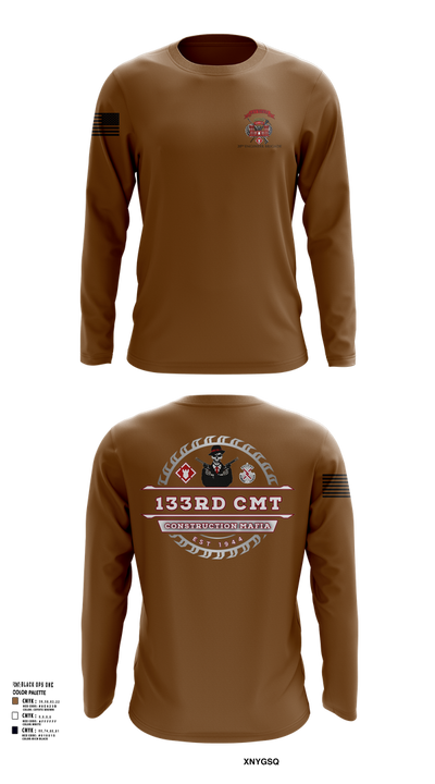 133rd Construction Management Team 6811495 Long Sleeve Performance Shirt 101