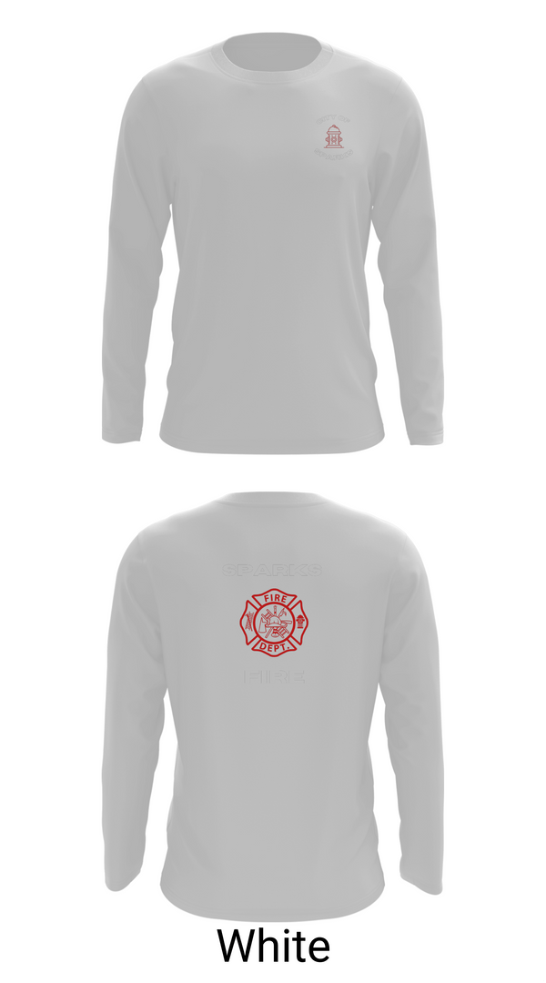 Long Sleeve Performance Shirt, Sparks Fire Department, Fire Department, Teamtime, Team time, sublimation, custom sports apparel, team uniforms, spirit wear, spiritwear, sports uniforms, custom shirts, team store, custom team store, fundraiser sports, apparel fundraiser