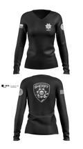 Hawai’i Department of Law Enforcement- Sheriff Division 58453737 Women's Long Sleeve V-neck Shirt - 1