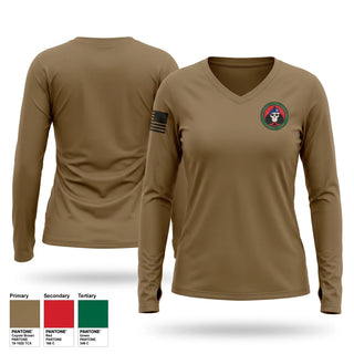 Womens Long Sleeve Vneck Shirt, MILITARY AFFAIRS, Air Force, Teamtime, Team time, sublimation, custom sports apparel, team uniforms, spirit wear, spiritwear, sports uniforms, custom shirts, team store, custom team store, fundraiser sports, apparel fundraiser