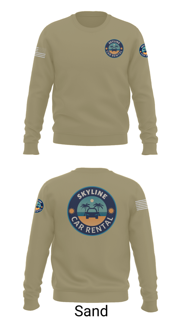 Crew Neck Sweatshirt, Skyline Car Rental, Men's Basketball, Teamtime, Team time, sublimation, custom sports apparel, team uniforms, spirit wear, spiritwear, sports uniforms, custom shirts, team store, custom team store, fundraiser sports, apparel fundraiser