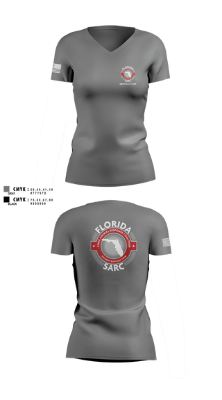 Womens Short Sleeve Vneck Shirt, Florida State Animal Response Coalition, , Teamtime, Team time, sublimation, custom sports apparel, team uniforms, spirit wear, spiritwear, sports uniforms, custom shirts, team store, custom team store, fundraiser sports, apparel fundraiser