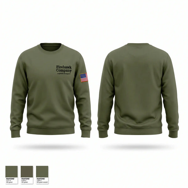 Crew Neck Sweatshirt, Firehawk Company, National Guard, Teamtime, Team time, sublimation, custom sports apparel, team uniforms, spirit wear, spiritwear, sports uniforms, custom shirts, team store, custom team store, fundraiser sports, apparel fundraiser