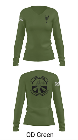 Womens Long Sleeve Vneck Shirt, 612 Combat Plans Division, , Teamtime, Team time, sublimation, custom sports apparel, team uniforms, spirit wear, spiritwear, sports uniforms, custom shirts, team store, custom team store, fundraiser sports, apparel fundraiser