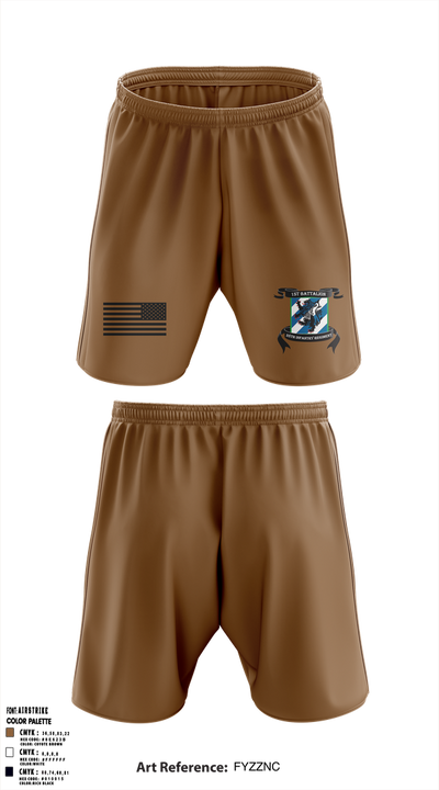 Crusher Company 1-28 Infantry Regiment 68782086 Athletic Shorts With Pockets - 1