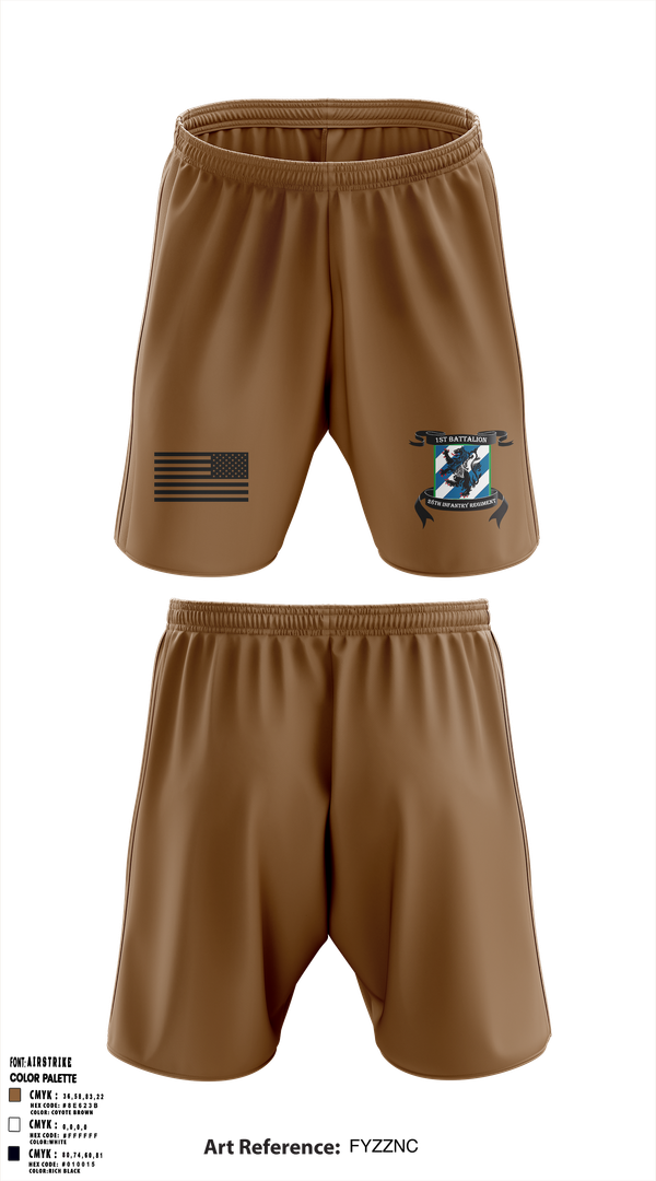 Athletic Shorts With Pockets, Crusher Company 1-28 Infantry Regiment, Army, Teamtime, Team time, sublimation, custom sports apparel, team uniforms, spirit wear, spiritwear, sports uniforms, custom shirts, team store, custom team store, fundraiser sports, apparel fundraiser