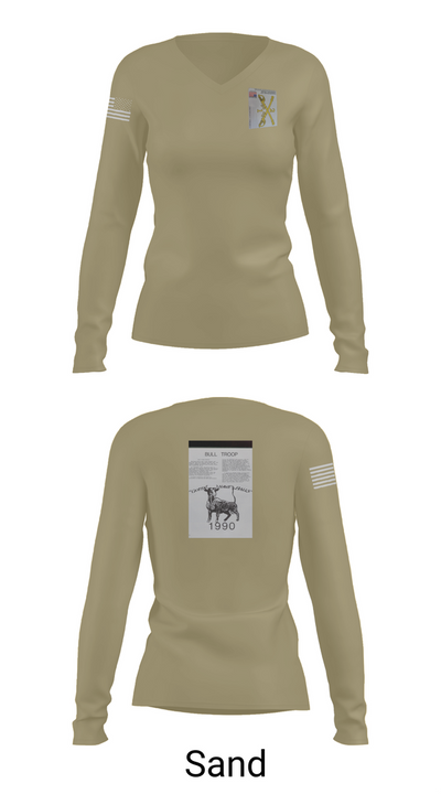 2nd Armored Cavalry Regiment 7857007 Women's Long Sleeve V-neck Shirt - 97