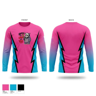 Long Sleeve Performance Shirt, Halloween hippos, Baseball, Teamtime, Team time, sublimation, custom sports apparel, team uniforms, spirit wear, spiritwear, sports uniforms, custom shirts, team store, custom team store, fundraiser sports, apparel fundraiser
