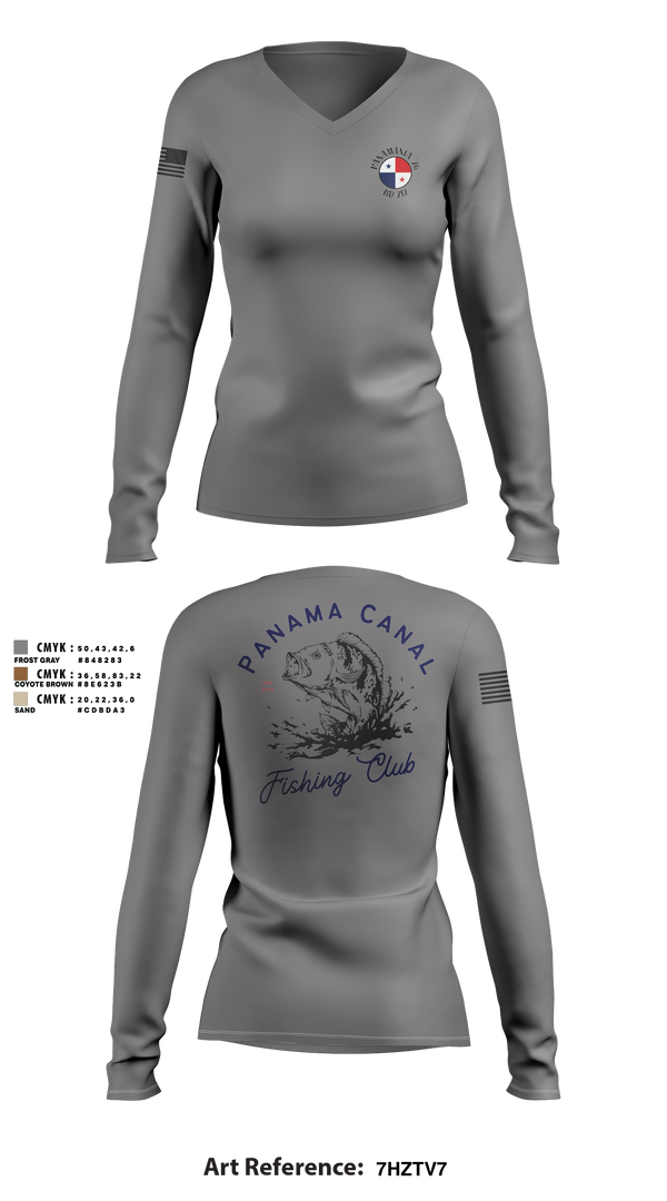 Womens Long Sleeve Vneck Shirt, 319th IEW, , Teamtime, Team time, sublimation, custom sports apparel, team uniforms, spirit wear, spiritwear, sports uniforms, custom shirts, team store, custom team store, fundraiser sports, apparel fundraiser