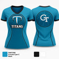 Titans 72220238 Women's Short Sleeve V-neck Shirt - 21