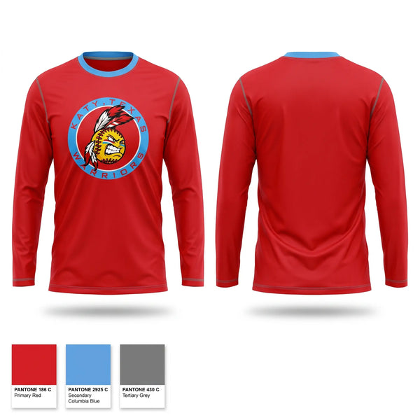 Long Sleeve Performance Shirt, Warriors, Softball, Teamtime, Team time, sublimation, custom sports apparel, team uniforms, spirit wear, spiritwear, sports uniforms, custom shirts, team store, custom team store, fundraiser sports, apparel fundraiser