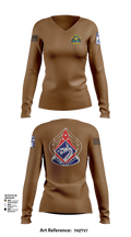22 MPAD 53180921 Women's Long Sleeve V-neck Shirt - 102