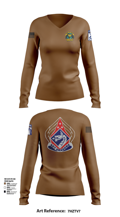 22 MPAD 53180921 Women's Long Sleeve V-neck Shirt - 102