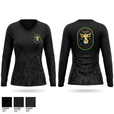 Haz Mat 2 Environmental Fire Rescue Foundation Women's Long Sleeve V-neck Shirt - 1
