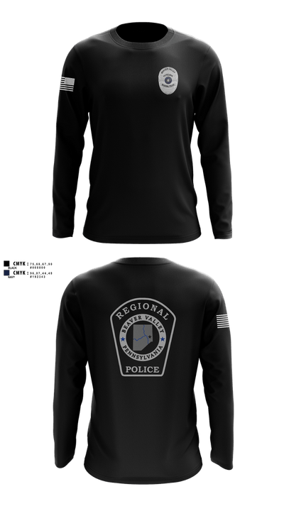 Beaver Valley Regional Police Department  Long Sleeve Performance Shirt 4