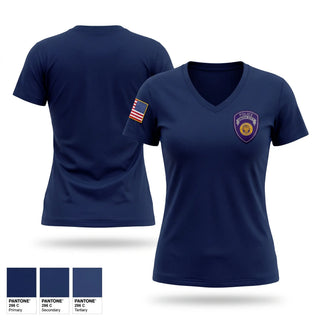 Womens Short Sleeve Vneck Shirt, Patrol Officer, Police, Teamtime, Team time, sublimation, custom sports apparel, team uniforms, spirit wear, spiritwear, sports uniforms, custom shirts, team store, custom team store, fundraiser sports, apparel fundraiser