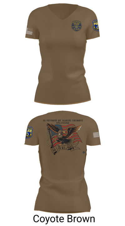 Philadelphia Police 64135919 Women's Short Sleeve V-neck Shirt - 8