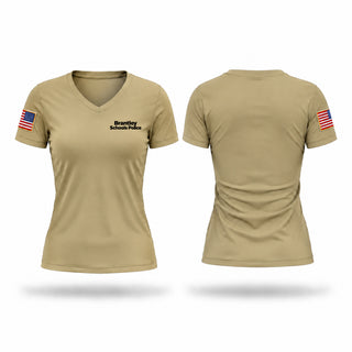 Womens Short Sleeve Vneck Shirt, Brantley Schools Police, Police, Teamtime, Team time, sublimation, custom sports apparel, team uniforms, spirit wear, spiritwear, sports uniforms, custom shirts, team store, custom team store, fundraiser sports, apparel fundraiser