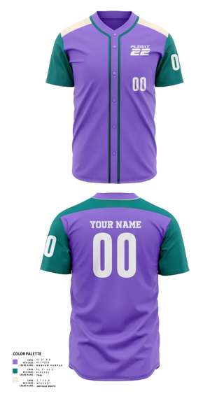 Full Button Baseball Jersey, Flight 22, Baseball, Teamtime, Team time, sublimation, custom sports apparel, team uniforms, spirit wear, spiritwear, sports uniforms, custom shirts, team store, custom team store, fundraiser sports, apparel fundraiser
