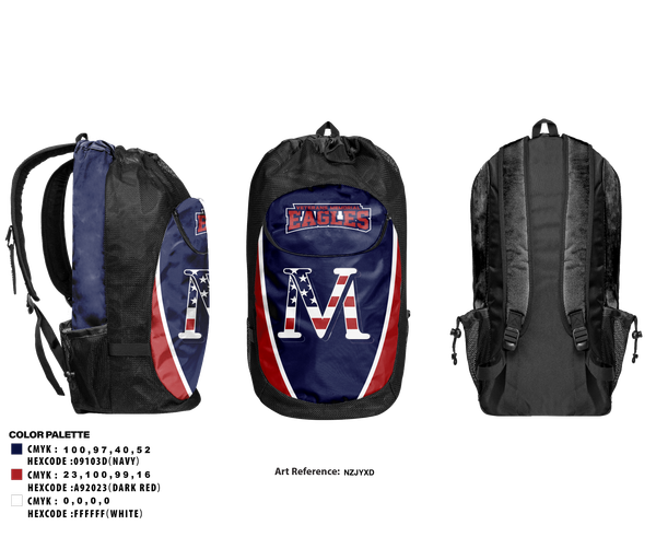 Gear Bag, Veterans Memorial Eagles, Baseball, Teamtime, Team time, sublimation, custom sports apparel, team uniforms, spirit wear, spiritwear, sports uniforms, custom shirts, team store, custom team store, fundraiser sports, apparel fundraiser