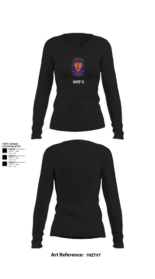 Womens Long Sleeve Vneck Shirt, IWTF-C, Air Force, Teamtime, Team time, sublimation, custom sports apparel, team uniforms, spirit wear, spiritwear, sports uniforms, custom shirts, team store, custom team store, fundraiser sports, apparel fundraiser
