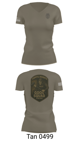 Womens Short Sleeve Vneck Shirt, Capitol Heights Police Dept., Police, Teamtime, Team time, sublimation, custom sports apparel, team uniforms, spirit wear, spiritwear, sports uniforms, custom shirts, team store, custom team store, fundraiser sports, apparel fundraiser