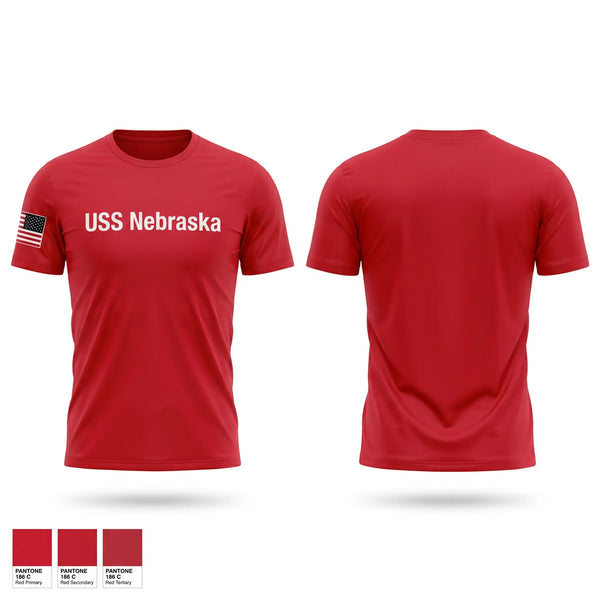 Short Sleeve Performance Shirt, USS Nebraska, Navy, Teamtime, Team time, sublimation, custom sports apparel, team uniforms, spirit wear, spiritwear, sports uniforms, custom shirts, team store, custom team store, fundraiser sports, apparel fundraiser