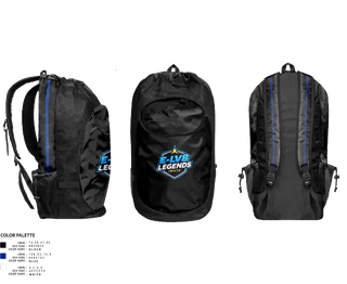Gear Bag, E-LV8 Legends, Men's Volleyball, Teamtime, Team time, sublimation, custom sports apparel, team uniforms, spirit wear, spiritwear, sports uniforms, custom shirts, team store, custom team store, fundraiser sports, apparel fundraiser