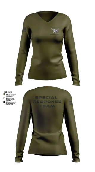 Womens Long Sleeve Vneck Shirt, , Police, Teamtime, Team time, sublimation, custom sports apparel, team uniforms, spirit wear, spiritwear, sports uniforms, custom shirts, team store, custom team store, fundraiser sports, apparel fundraiser