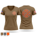 Concord green fire department Women's Short Sleeve V-neck Shirt - 1