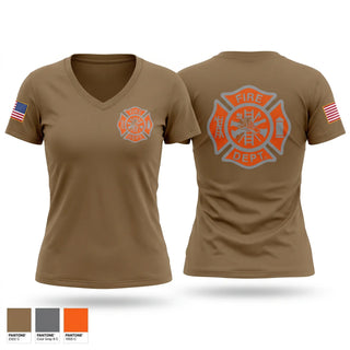 Womens Short Sleeve Vneck Shirt, Concord green fire department, Fire Department, Teamtime, Team time, sublimation, custom sports apparel, team uniforms, spirit wear, spiritwear, sports uniforms, custom shirts, team store, custom team store, fundraiser sports, apparel fundraiser