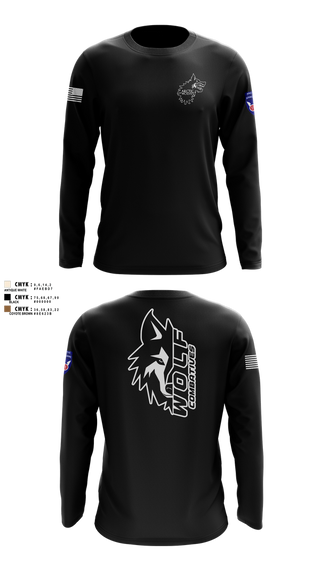 Long Sleeve Performance Shirt, Wolf Combatives, Army, Teamtime, Team time, sublimation, custom sports apparel, team uniforms, spirit wear, spiritwear, sports uniforms, custom shirts, team store, custom team store, fundraiser sports, apparel fundraiser