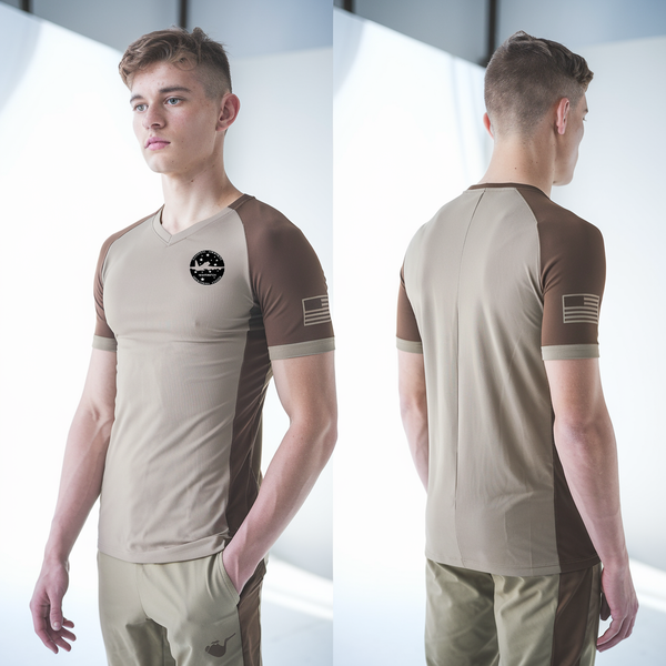 Womens Short Sleeve Vneck Shirt, National Airborne Operations Center, , Teamtime, Team time, sublimation, custom sports apparel, team uniforms, spirit wear, spiritwear, sports uniforms, custom shirts, team store, custom team store, fundraiser sports, apparel fundraiser