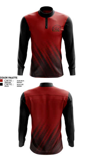Quarter Zip Jacket, Rawlins Outlaws, Wrestling, Teamtime, Team time, sublimation, custom sports apparel, team uniforms, spirit wear, spiritwear, sports uniforms, custom shirts, team store, custom team store, fundraiser sports, apparel fundraiser