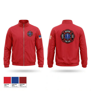 Windbreaker, BACON FIRE DEPARTMENT, Fire Department, Teamtime, Team time, sublimation, custom sports apparel, team uniforms, spirit wear, spiritwear, sports uniforms, custom shirts, team store, custom team store, fundraiser sports, apparel fundraiser