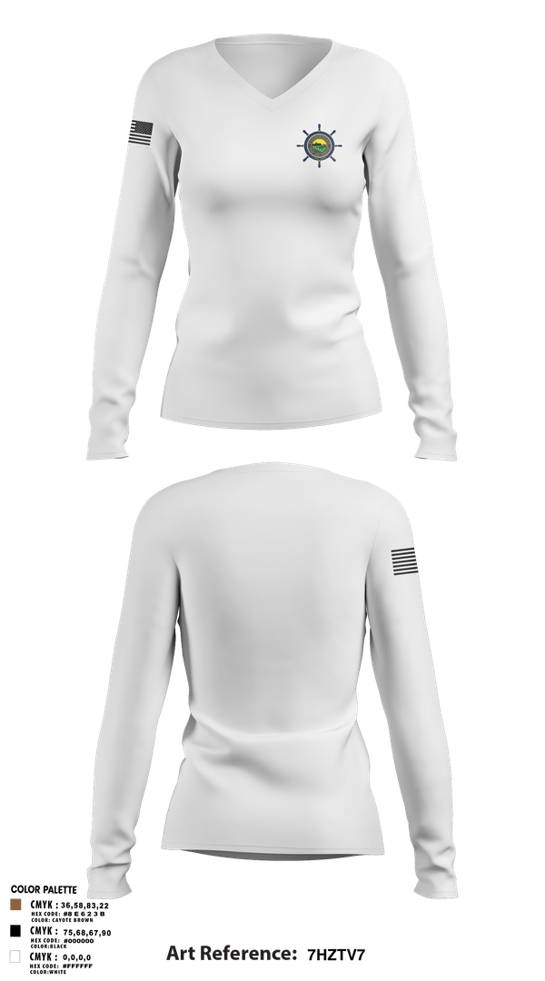 Womens Long Sleeve Vneck Shirt, , Navy, Teamtime, Team time, sublimation, custom sports apparel, team uniforms, spirit wear, spiritwear, sports uniforms, custom shirts, team store, custom team store, fundraiser sports, apparel fundraiser