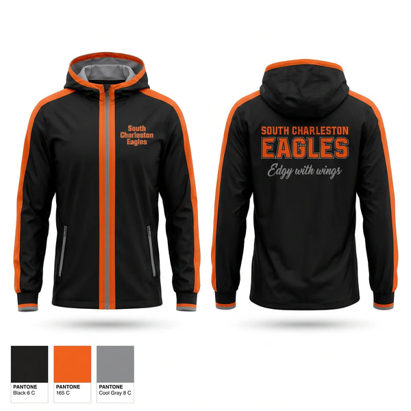 Windbreaker, South Charleston Eagles, Cheer, Teamtime, Team time, sublimation, custom sports apparel, team uniforms, spirit wear, spiritwear, sports uniforms, custom shirts, team store, custom team store, fundraiser sports, apparel fundraiser