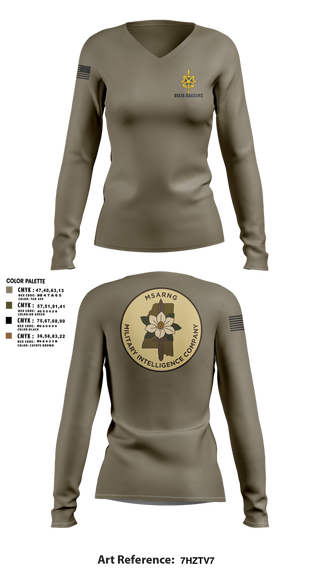 Womens Long Sleeve Vneck Shirt, , National Guard, Teamtime, Team time, sublimation, custom sports apparel, team uniforms, spirit wear, spiritwear, sports uniforms, custom shirts, team store, custom team store, fundraiser sports, apparel fundraiser