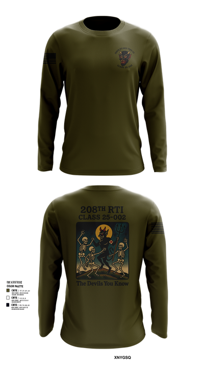 208th RTI MED TRNG CO Class 25-002 54968999 Long Sleeve Performance Shirt 102