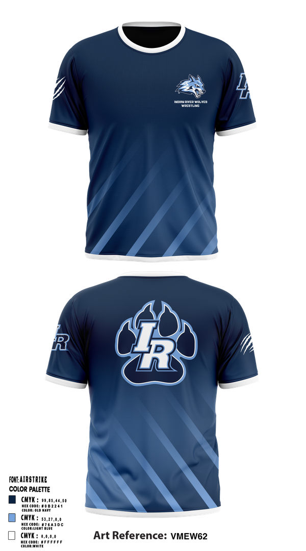 Short Sleeve Performance Shirt, Indian River Wolves, Wrestling, Teamtime, Team time, sublimation, custom sports apparel, team uniforms, spirit wear, spiritwear, sports uniforms, custom shirts, team store, custom team store, fundraiser sports, apparel fundraiser