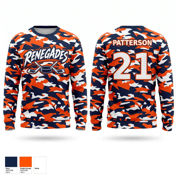 Crew Neck Sweatshirt, Renegades, Ice Hockey, Teamtime, Team time, sublimation, custom sports apparel, team uniforms, spirit wear, spiritwear, sports uniforms, custom shirts, team store, custom team store, fundraiser sports, apparel fundraiser