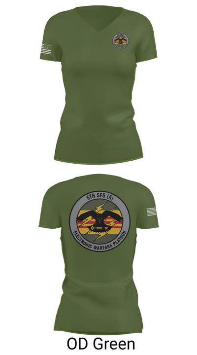 MICO GSB 5TH GROUP EW PLATOON 16265952 Women's Short Sleeve V-neck Shirt - 48