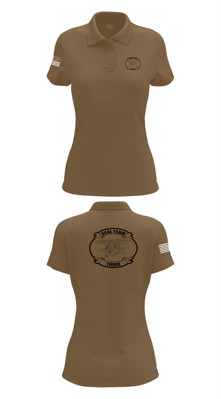 Womens Short Sleeve Performance Polo, SEAL team 3, Navy, Teamtime, Team time, sublimation, custom sports apparel, team uniforms, spirit wear, spiritwear, sports uniforms, custom shirts, team store, custom team store, fundraiser sports, apparel fundraiser