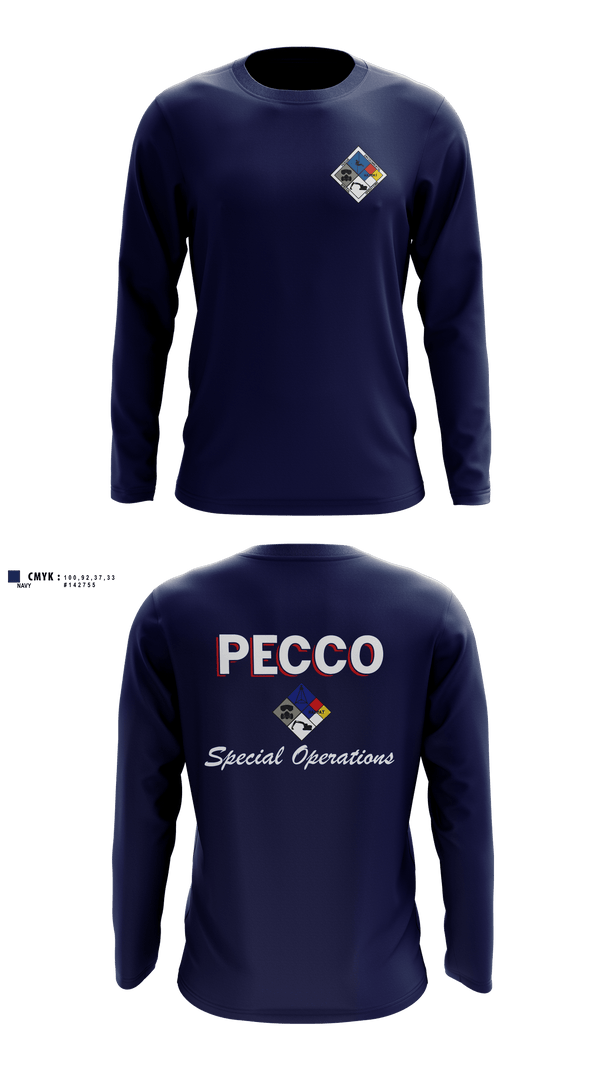 Long Sleeve Performance Shirt, PECCO, , Teamtime, Team time, sublimation, custom sports apparel, team uniforms, spirit wear, spiritwear, sports uniforms, custom shirts, team store, custom team store, fundraiser sports, apparel fundraiser