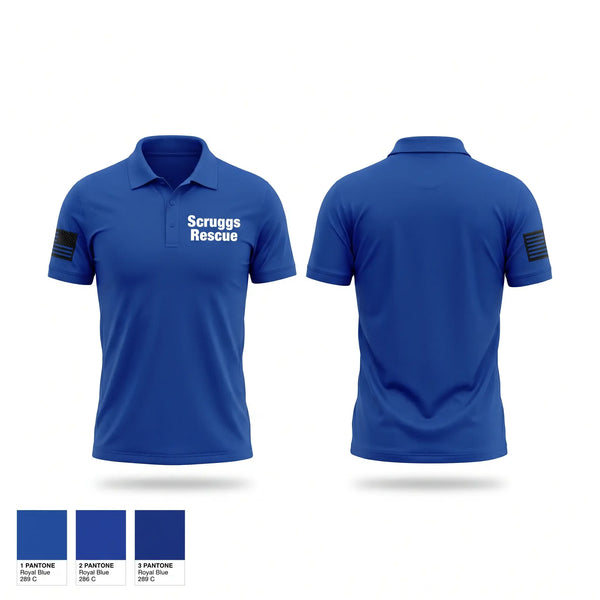 Short Sleeve Performance Polo, Scruggs Rescue, EMS/EMT, Teamtime, Team time, sublimation, custom sports apparel, team uniforms, spirit wear, spiritwear, sports uniforms, custom shirts, team store, custom team store, fundraiser sports, apparel fundraiser