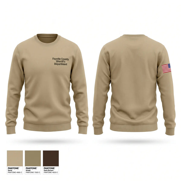 Crew Neck Sweatshirt, Fayette County Sheriff’s Department, Police, Teamtime, Team time, sublimation, custom sports apparel, team uniforms, spirit wear, spiritwear, sports uniforms, custom shirts, team store, custom team store, fundraiser sports, apparel fundraiser