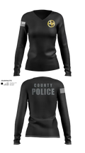 Nueces County Constable PCT4 30073114 Women's Long Sleeve V-neck Shirt - 21